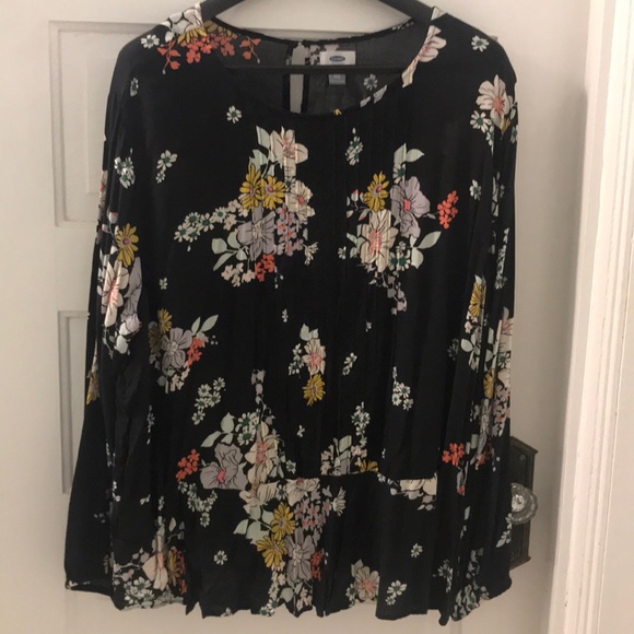 FLORAL OLD NAVY BLOUSE - Picture 1 of 2